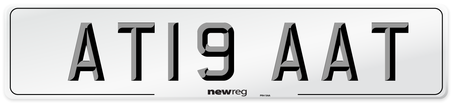 AT19 AAT Number Plate from New Reg